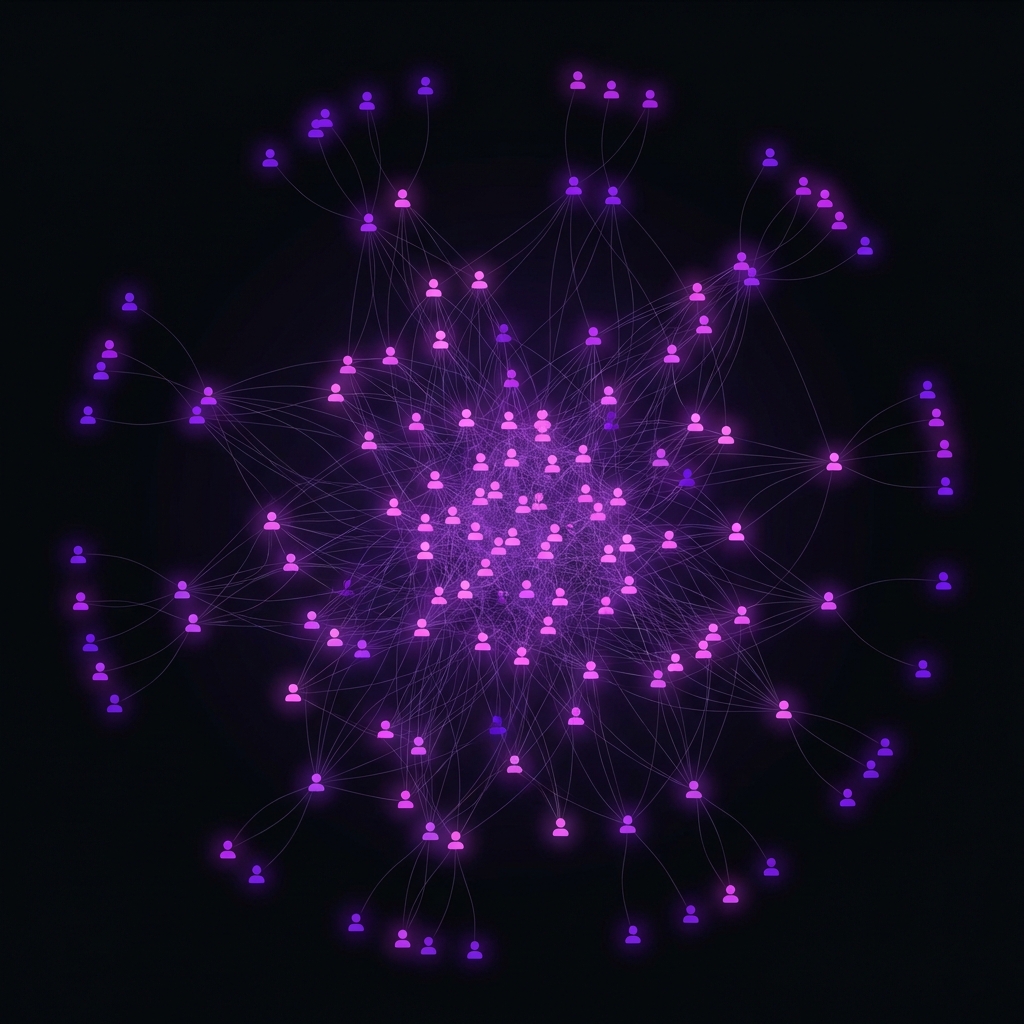 Network visualization of the 3,300+ member community